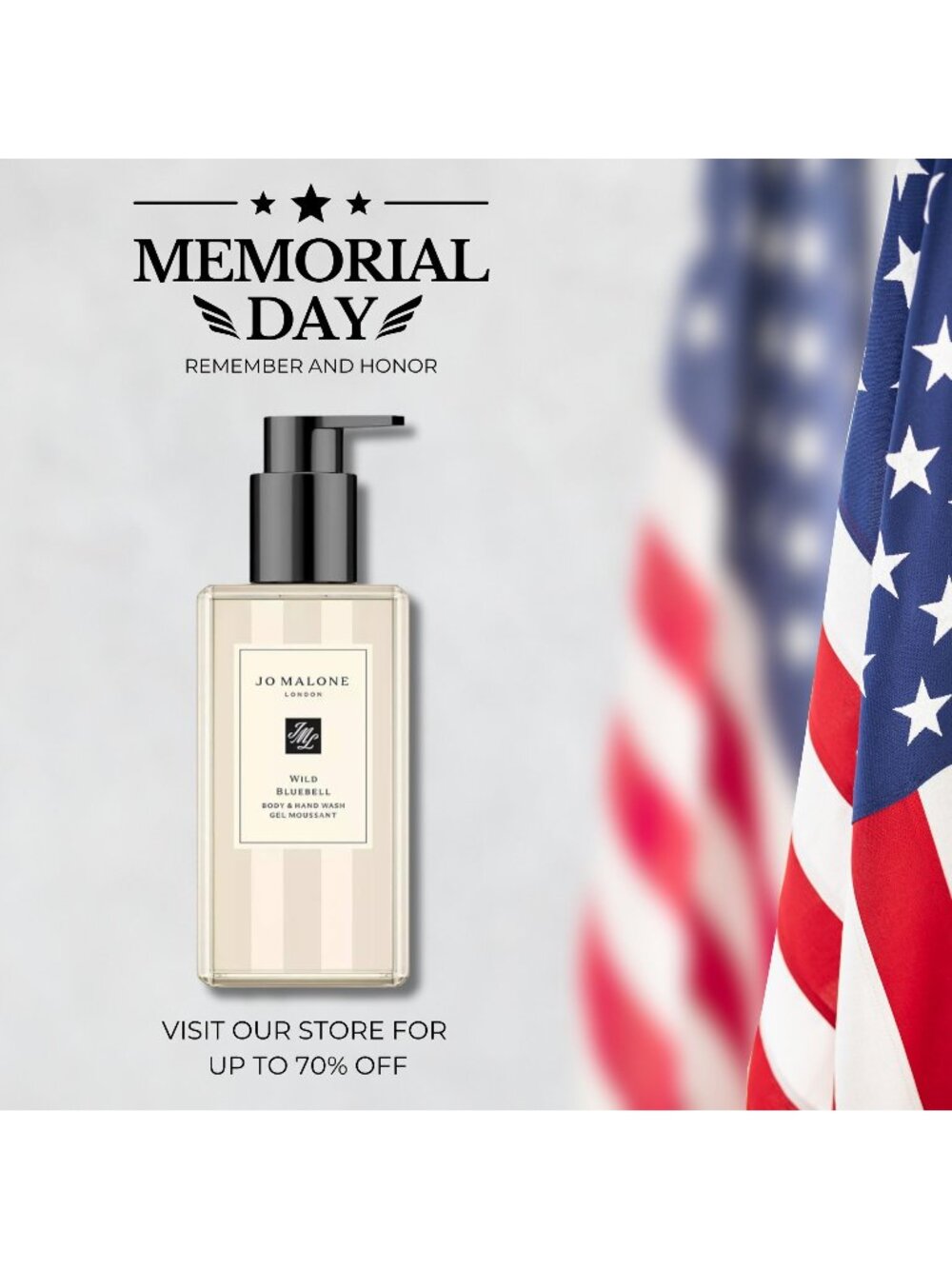 Jo Malone Wild Bluebell Body & Hand Wash Gel Moussant, 250ml